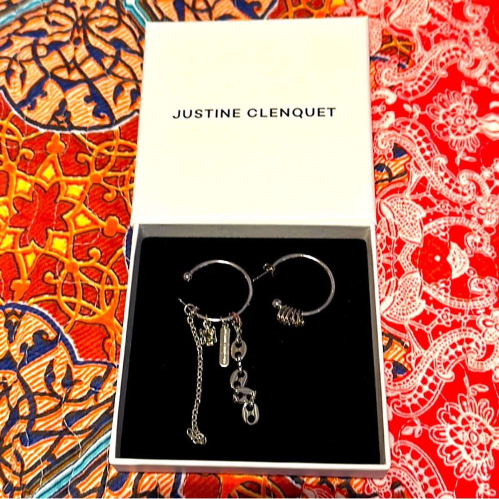Justine Clenquet (French designer) earrings in palladium covered brass